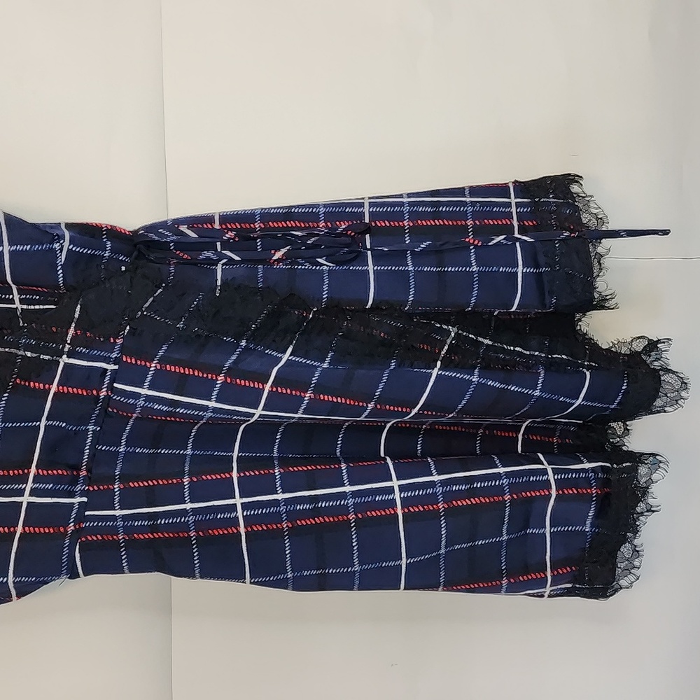 Cupcakes & Cashmere Ivan Painted Plaid Wrap Dress sz S - Picture 7 of 16